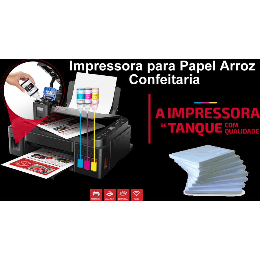 Impressora Multifuncional Para Papel Arroz Mega Tanque Wifi | Shopee Brasil