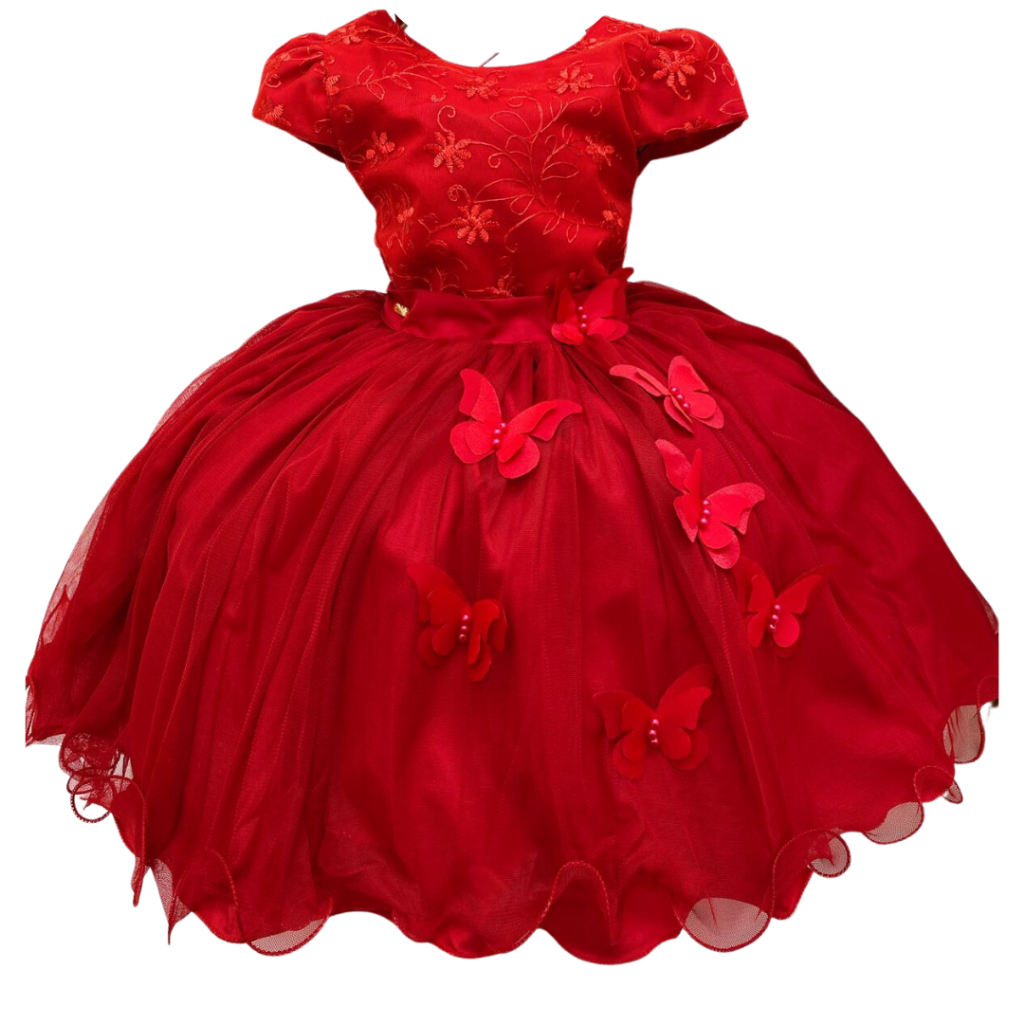 MRAFDGFB Vestido infantil Kawaii dança infantil fantasia princesa festa  festa Halloween vestido chapéu meninas flor vintage (vermelho, 2-3 anos)