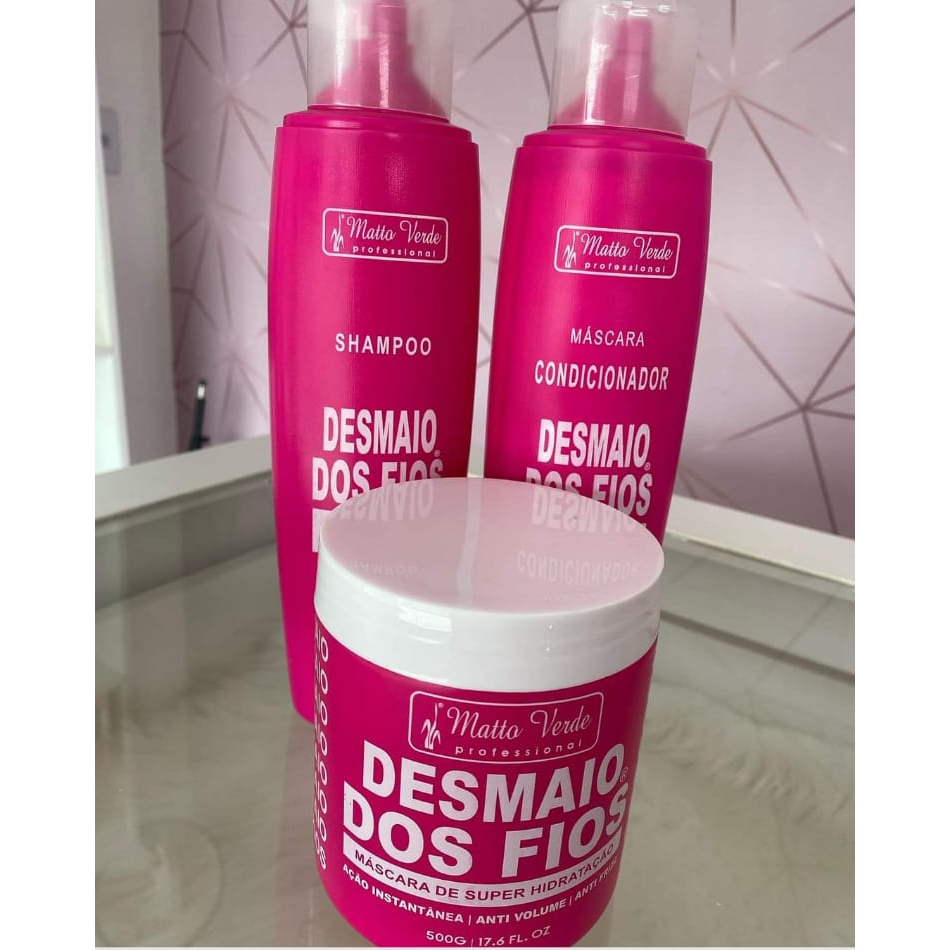 Kit Cachos com Shampoo, Máscara 250g e Creme de Pentear Forever