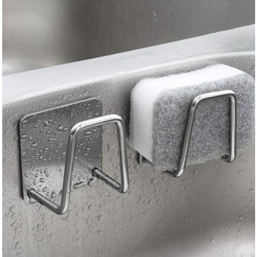 Suporte Para Esponja De Pia Gancho Cozinha Aço Inox Bucha Banheiro Multifuncional Organizador Utensílio