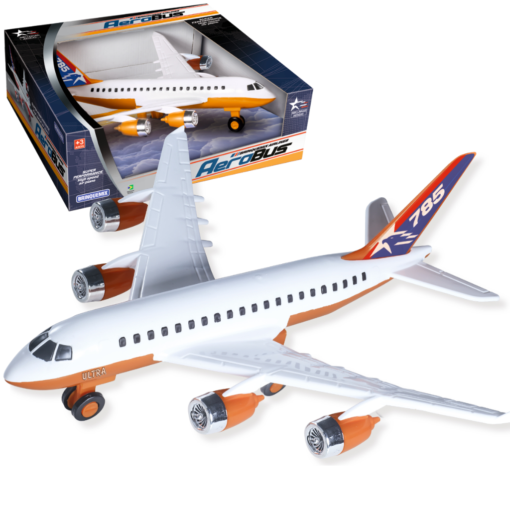 Avião Brinquedo 36cm AeroBuss Super Performance - ENVIO IMEDIATO