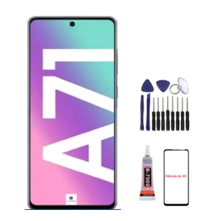 Tela Touch Frontal Lcd Display Screen Compatíve Galaxy A71 A715 Incell e Original Oled + Pelicula + Cola 15ml + Chaves