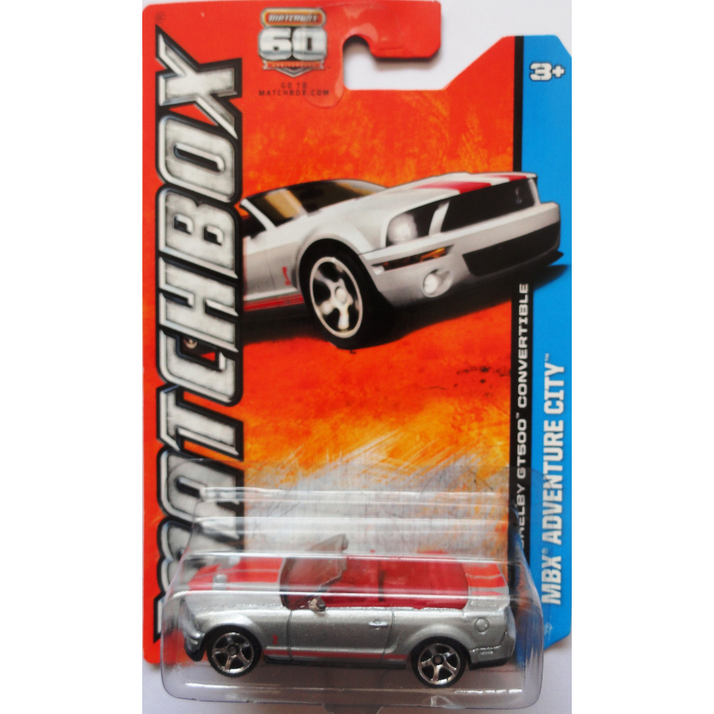 Matchbox 2007 Ford Shelby GT500 Convertible – Silver 1:64 Scale Die-Cast Car With Flashing Light - View #4