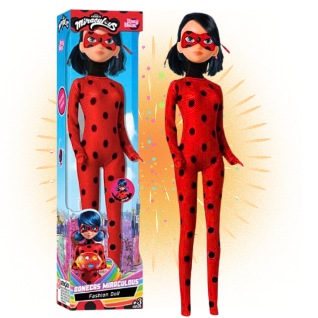 Boneca Ladybug 30cm Original Novabrink Miraculous Boneca Brinquedo ...