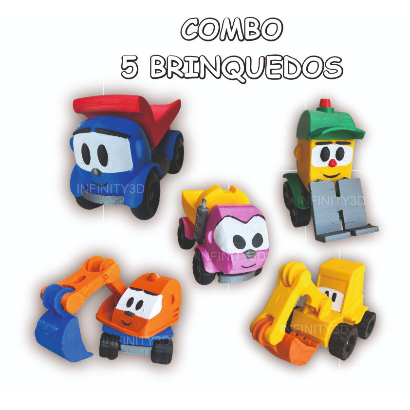 Combo Leo Caminhão Leia Lifty Scoop Max 5 Brinquedos 3d