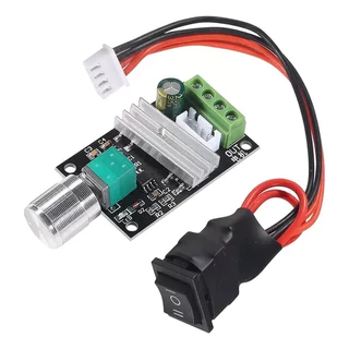 Controlador De Velocidade Pwm 6 A 28v Com Chave De Rotação [ CODIGO 804 ]