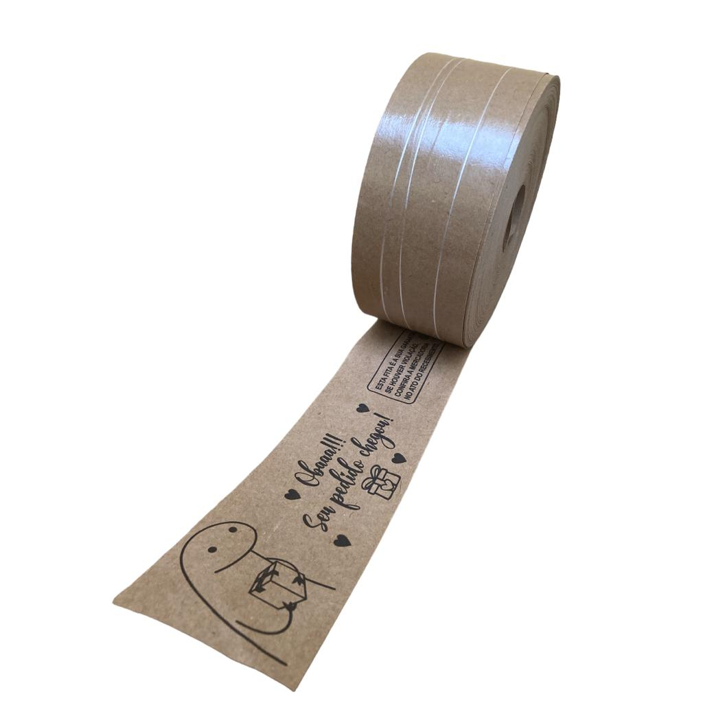 Fita Gomada Personalizada Oba Cheguei com Reforço 1 Rolo