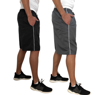 Kit 2 Bermuda Shorts De Tactel Masculino Academia Treino Crossfit
