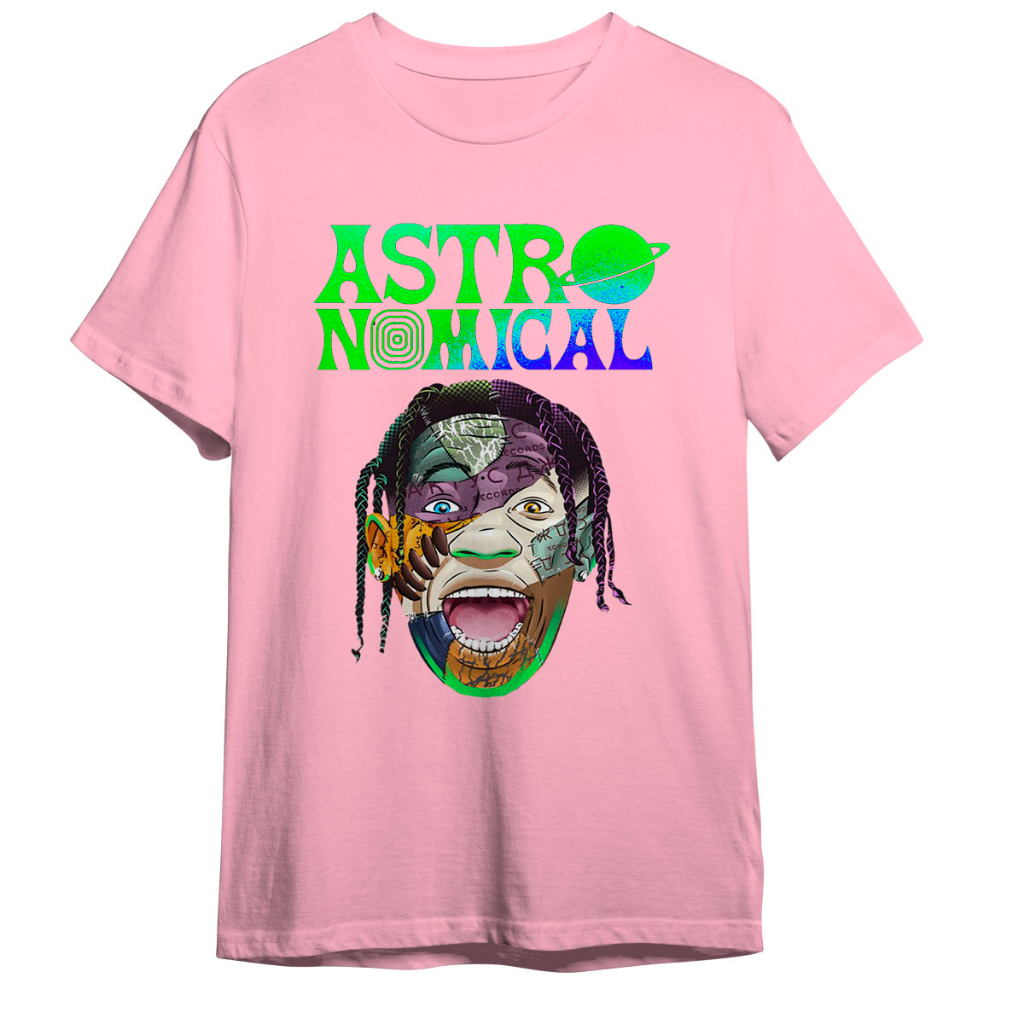 Camisa Camiseta Travis Scott Rapper Music Astronomical Fortnite Collab ...