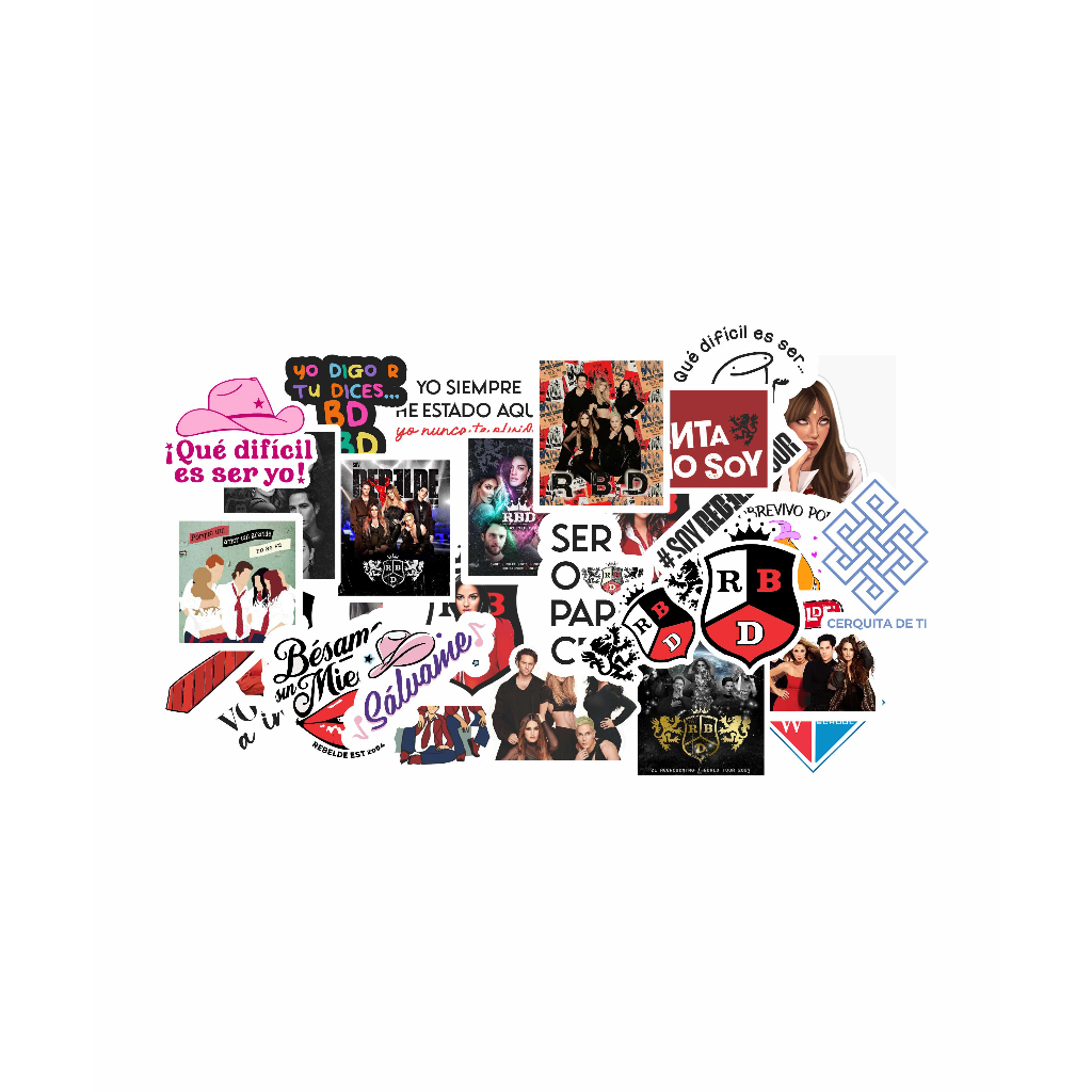 30x Colantes Adesivos Rbd Rebeldes Dulce maria anahi tour show mexico ...