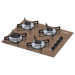 Fogão Cooktop Chamalux 4 Bocas Amadeirado 127v/220v
