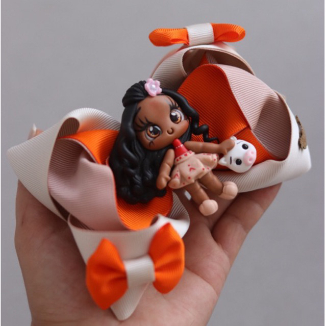 Laço De Cabelo Infantil Moana Bico De Pato - Tamanho M