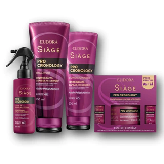 Kit Siage Pro Cronology Cronograma Capilar Acelerado Completo Eudora