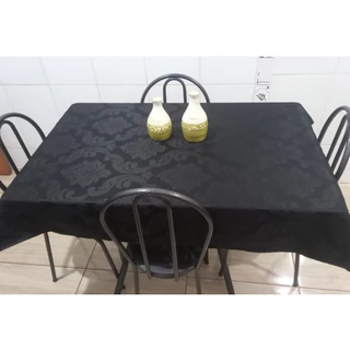 TOALHA DE MESA TECIDO JACQUARD 1,40 X 1,00 PRETO ( FORRO DE MESA )