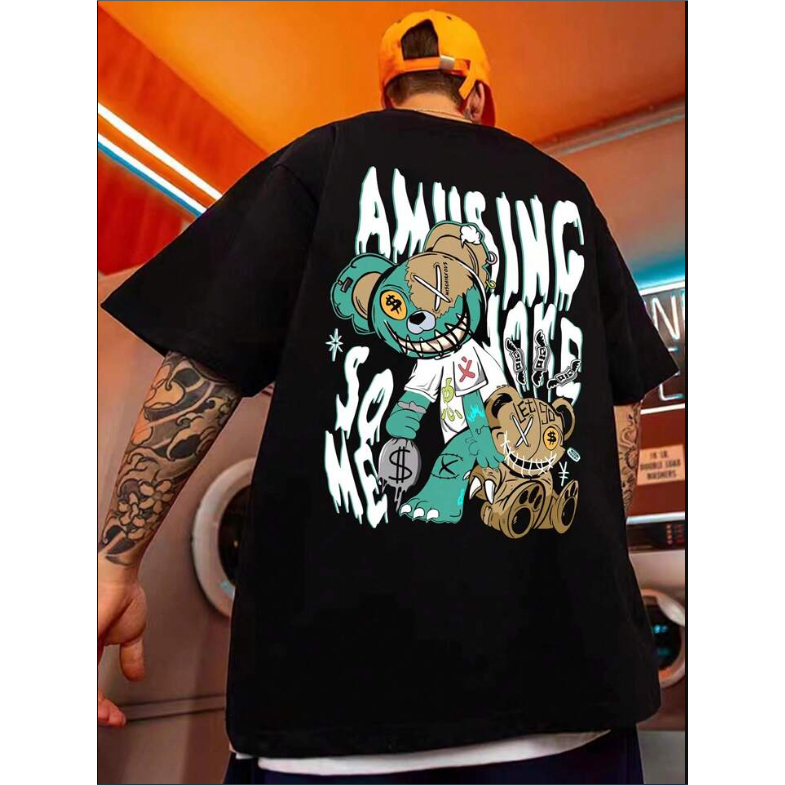 Camisa Oversized Beer Urso Exclusiva Basico Retro Game Tradicional