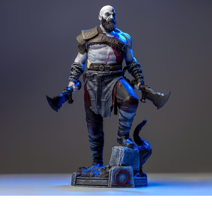 Kratos God Of War Action Figure Impressão 3D