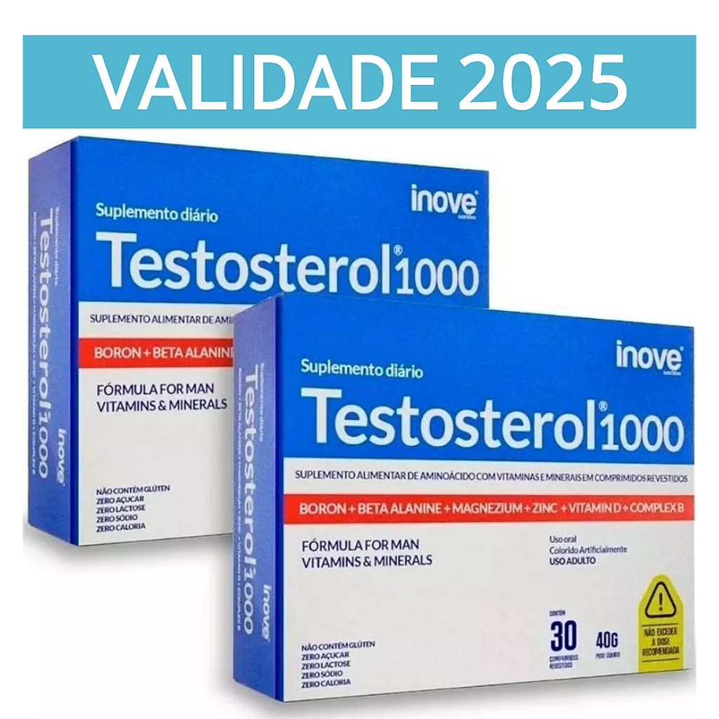 Combo 2x Testosterol 1000 Inove Nutrition 30 Comprimidos | Shopee Brasil