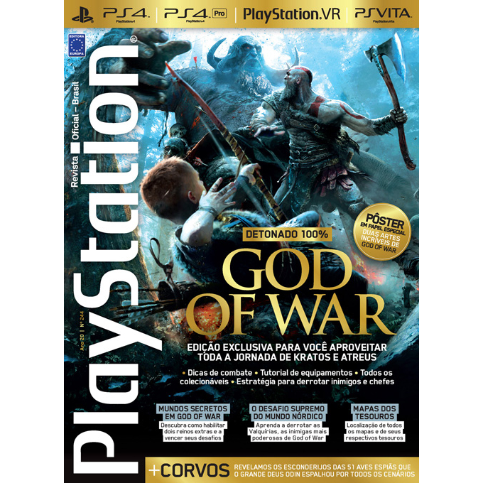 Revista Playstation 244 God Of War Detonado + Pôster 493o