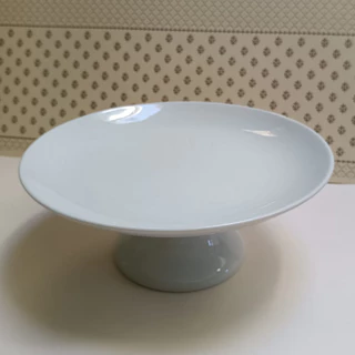 Boleira Prato para bolo porcelana Schmidt com base - diâmetro do prato 27 cm