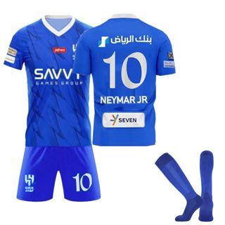 Camisa do al hilal infantill camisa + short infantil conjunto do neymar al hilal em promoçã NAO ACOMPANHA A MEIA