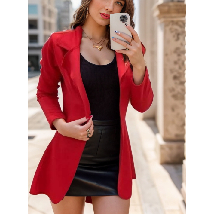 Blazer Feminino Alfaiataria Acinturado Botões Social Roupa Feminina