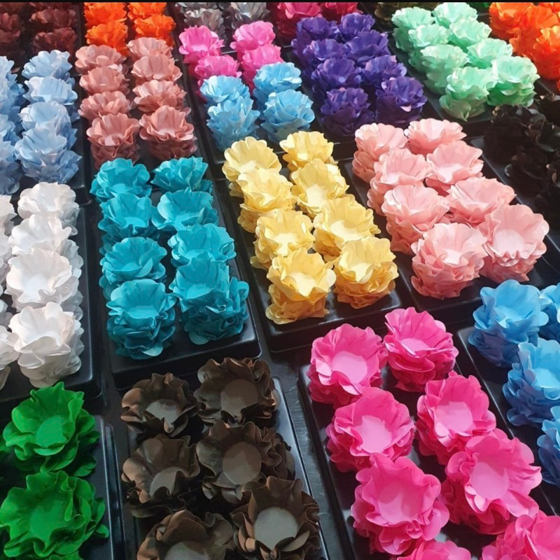 120 Forminhas de Doces Finos Flor Luxo Casamento Festa Cores OFF//