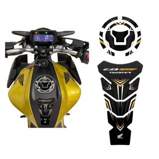 Adesivo Protetor Tanque Bocal CB 300F CB300F Twister Moto Dourado Tankpad