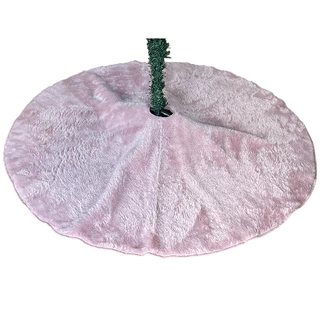 Saia para Arvore de Natal 90 cm Pelúcia Rose/Vermelho/Verde Decoração Natal