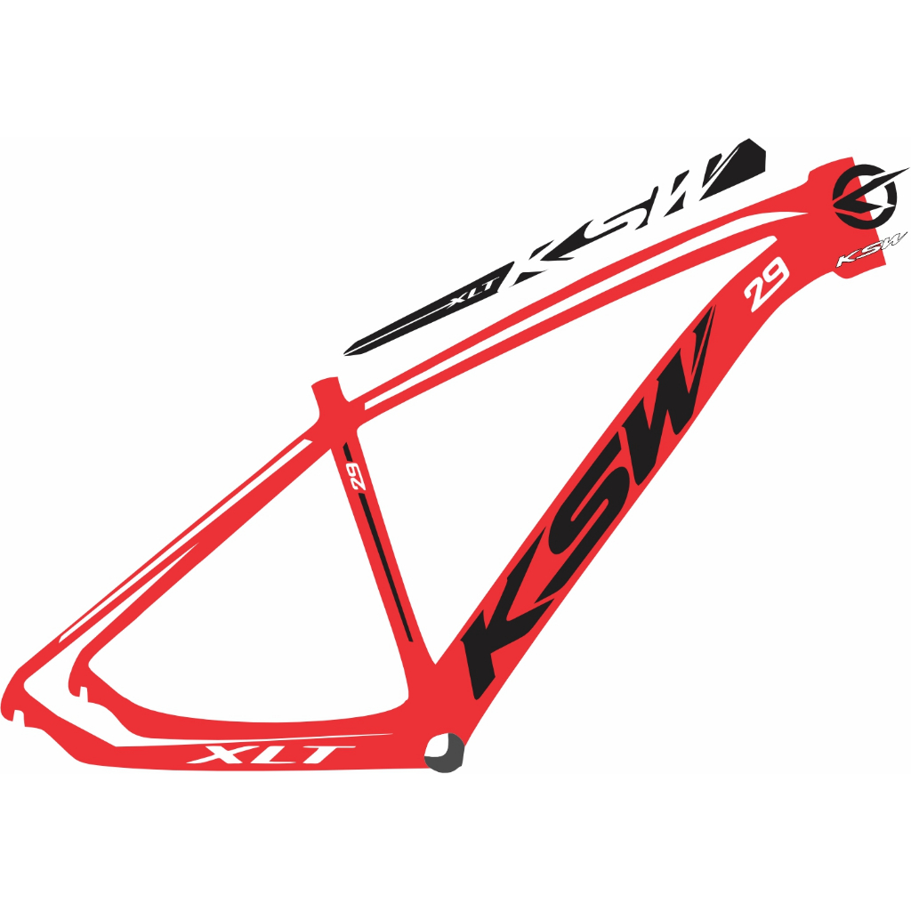 Adesivos Bike Ksw Xlt 29 Kit Completo Quadro