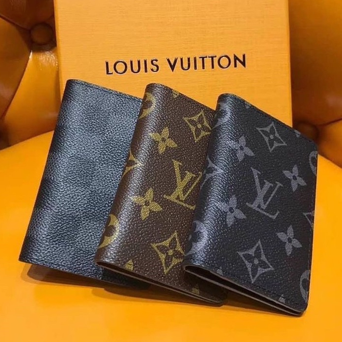 Louis Vuitton Monogram Canvas Street Style Leather Folding Wallet Logo  (M82547) in 2023