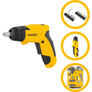 Parafusadeira Vonder PBV 120 | bateria 3,6v carregador bivolt + Jogo com 14 Acessórios