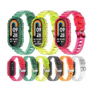 Pulseira Transparente com Case Para Mi Band 8 Xiaomi Smart Band SmartWatch Relógio inteligente Mi 8