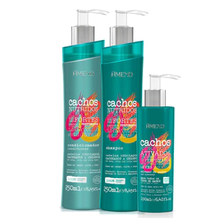 Amend Kit Cachos Sh 250ml + cond 250ml + ativador 190 ml em Oferta na Shopee
