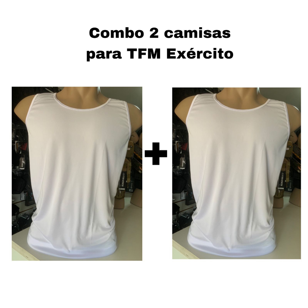 Combo 2 Regatas Brancas Dry fit para TFM
