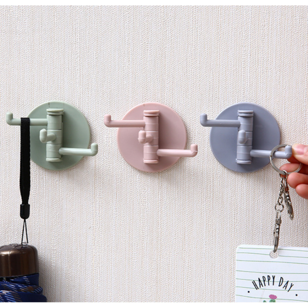 Gancho de Parede Adesivo Multifuncional Redondo para Cozinha Banheiro Porta e Parede
