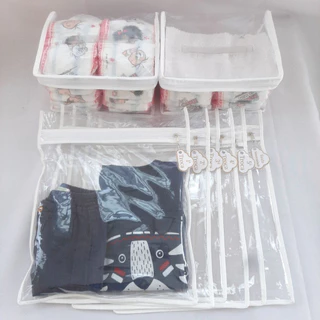 Kit 6 Saquinhos Bebe Gestante Organizador Mala Maternidade TAG + 2 Nécessaire Porta Fraldas Remédio. em Oferta na Shopee