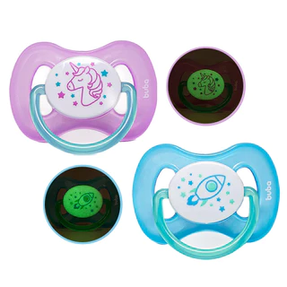 Chupeta Comfort Noturna Night Com Capa Protetora Buba