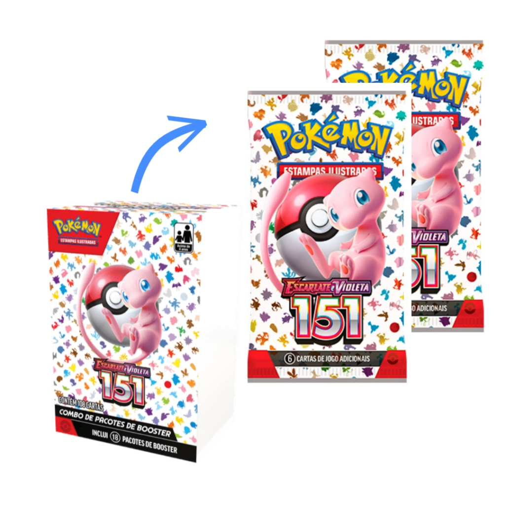 Jogo De Carta Pokemon Escarlate E Violeta 151 Com 1 Booster (6