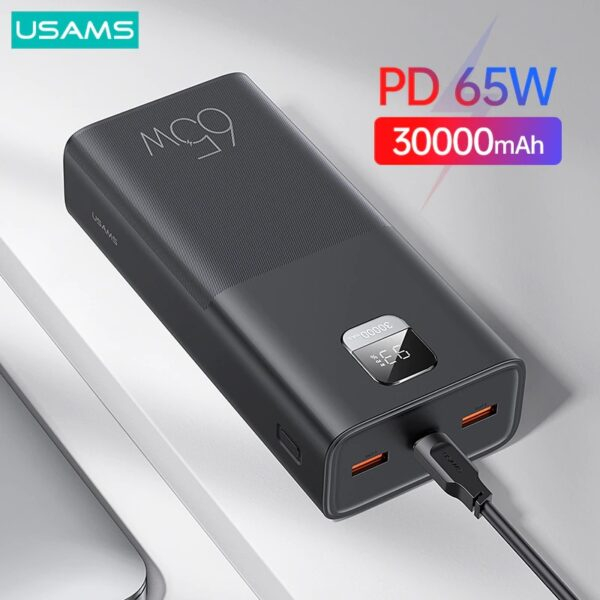Power Bank 30000mah 65w Usams iPhone Samsung | Shopee Brasil