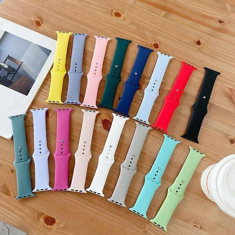 Pulseira Sport Silicone Para Smartwatch iwo 38-40-42-44mm Watch7 41/45mm Ultra 49mm