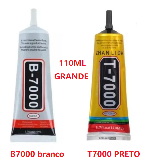 Cola P/ Colar Do Celular B7000 Transparente Ou T7000 Preta 110Ml ...