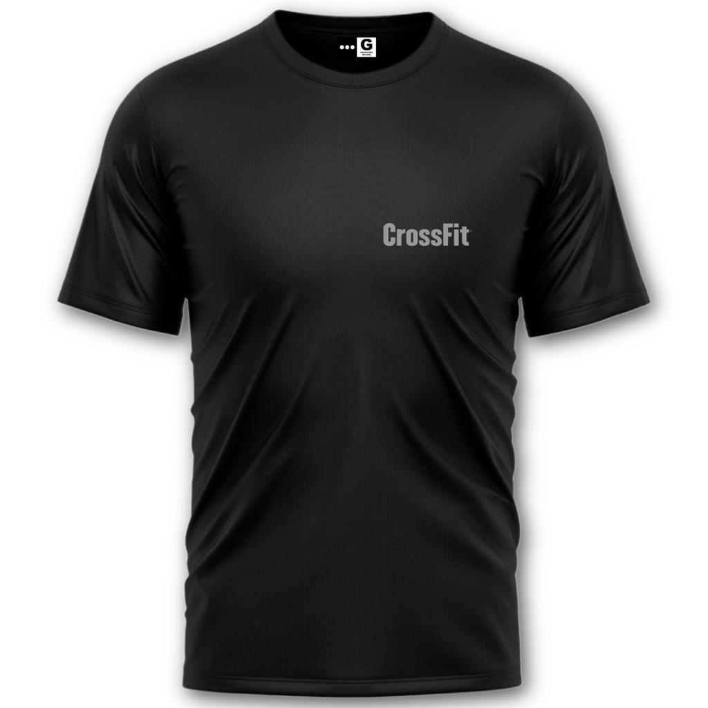 Camisa Camiseta Masculina Crossfit Dry Fit Logo Refletivo Academia ...