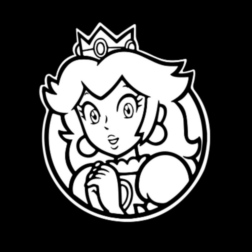 Adesivos Princesa Peach Cogumelo Princess Mario minimalista Vinil Premium |  Shopee Brasil