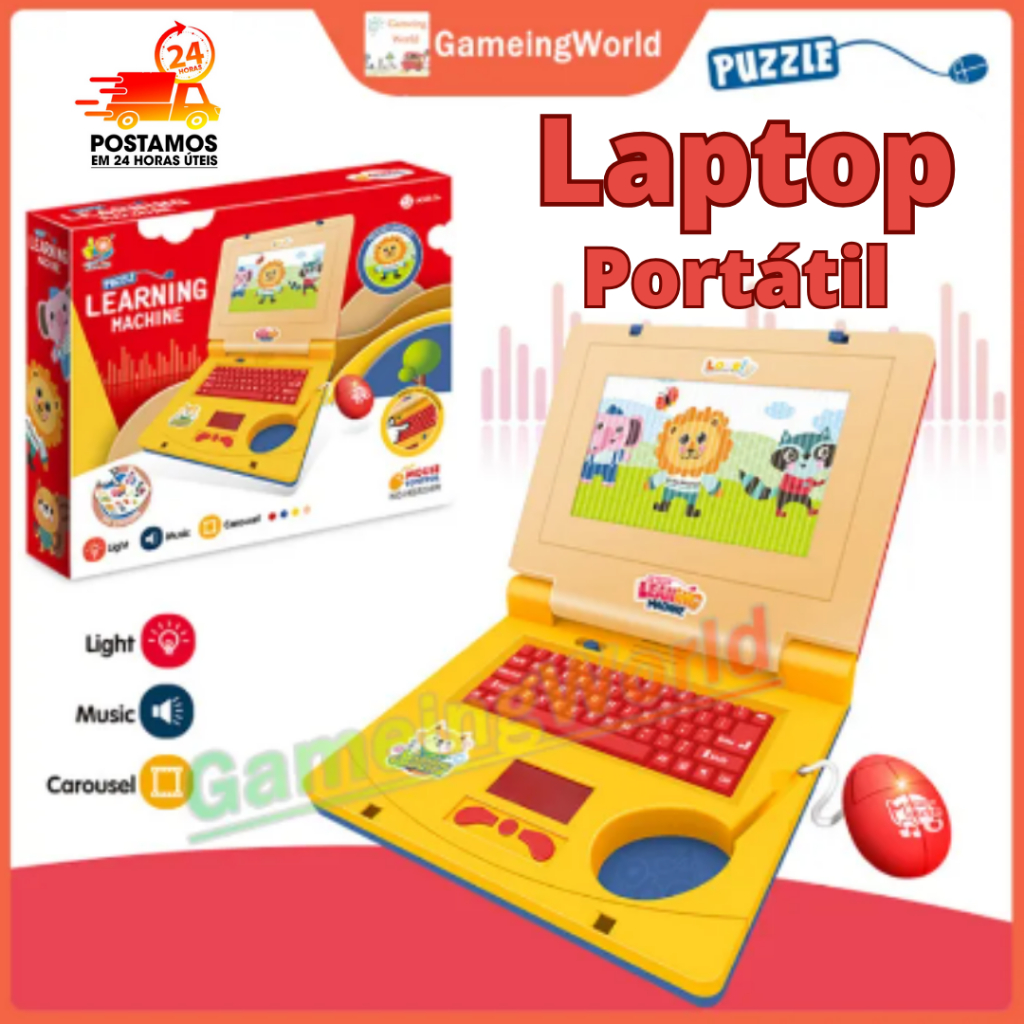 Laptop Infantil Educativo Sonic Bilíngue - Candide 3450 - Laptop / Notebook  Infantil - Magazine Luiza