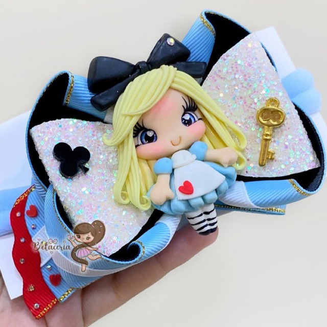 Laço Alice no País das Maravilhas, Laço Azul, Laço de Cabelo | Shopee ...