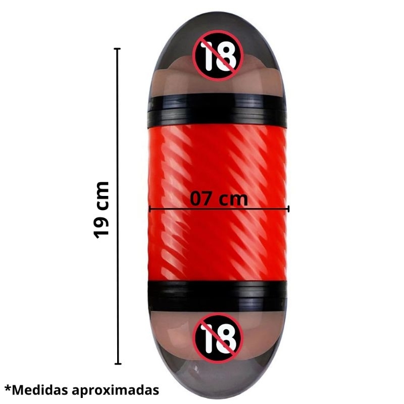 Indicado Masturbador Masculino Realista Vagina e Anus de Silicone ...