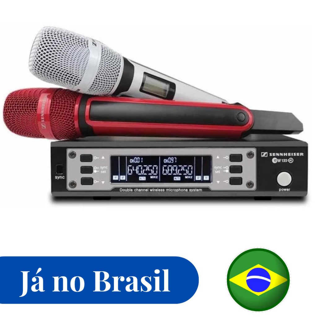 Microfone Sem Fio Duplo De Mão Turbo Uhf Te-58 Profissional - INTERMEZZO