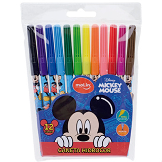 Caneta Hidrocor - Canetinha Mickey Mouse 12 cores