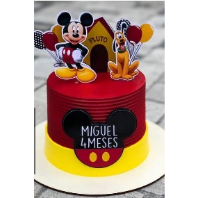 DECORAÇÃO DE BOLO MICKEY CORES C/04 - TOPO DE BOLO MICKEY CORES - RICA  FESTAS