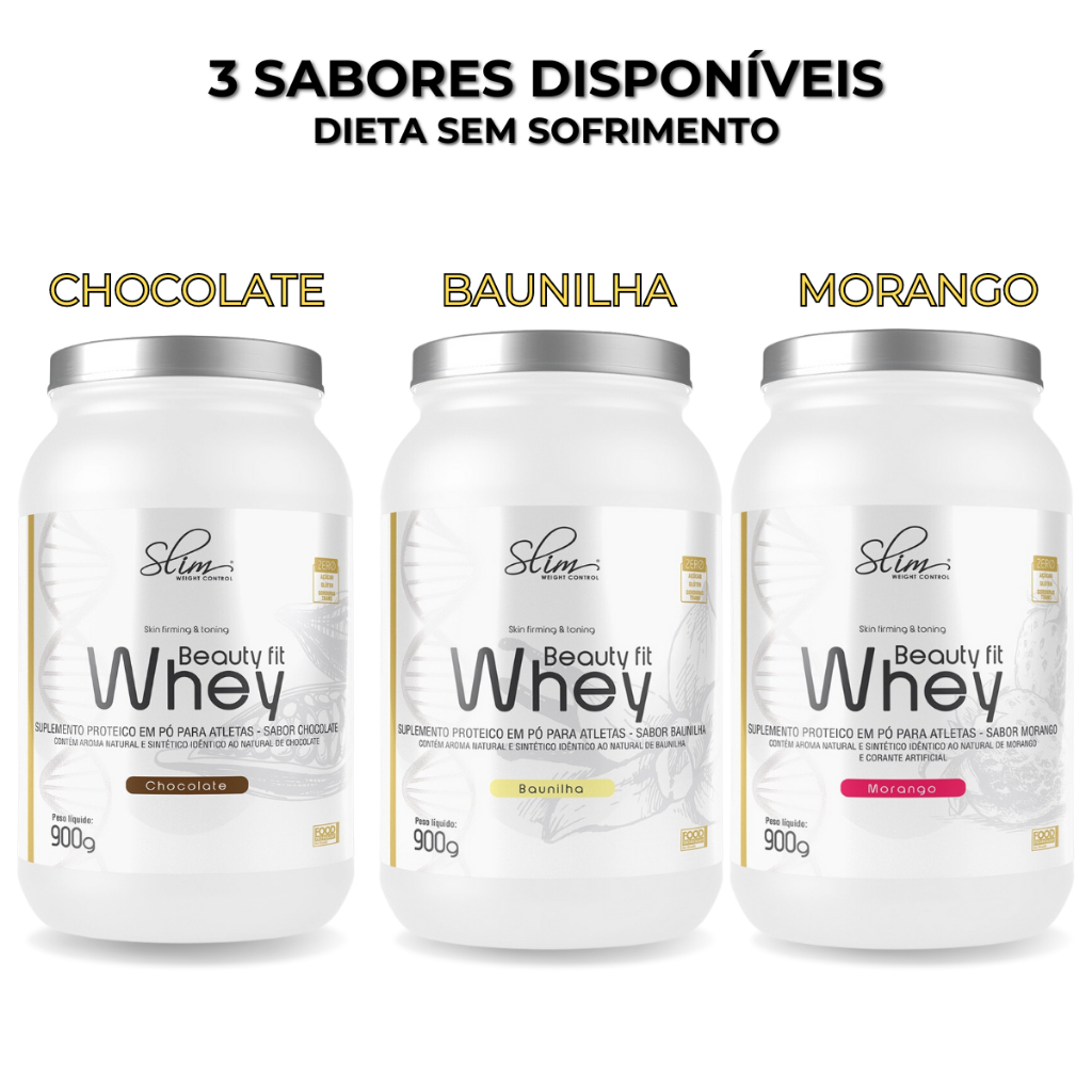 Whey Protein Beauty Fit Slim 900G Ganho De Massa Magra BRNFOODS